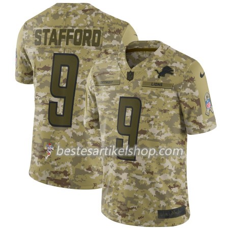 Herren Detroit Lions Trikot Matthew Stafford 9 Nike Salute to Service